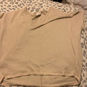 waffle knit top